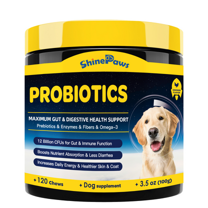 Probiotics for Dogs - Dog Probiotics for Digestive Health, Prebiotics, Enzymes, Fiber, and Omega-3 with Vitamins to Promote Intestinal Health, Support Immunity, Allergies & and Itchy Skin,