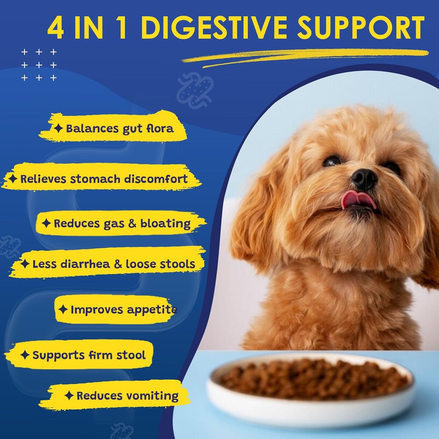 Probiotics for Dogs - Dog Probiotics for Digestive Health, Prebiotics, Enzymes, Fiber, and Omega-3 with Vitamins to Promote Intestinal Health, Support Immunity, Allergies & and Itchy Skin,