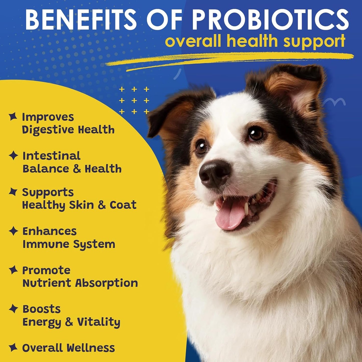 Probiotics for Dogs - Dog Probiotics for Digestive Health, Prebiotics, Enzymes, Fiber, and Omega-3 with Vitamins to Promote Intestinal Health, Support Immunity, Allergies & and Itchy Skin,